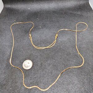 Adjustable gold over sterling silver .925 necklace